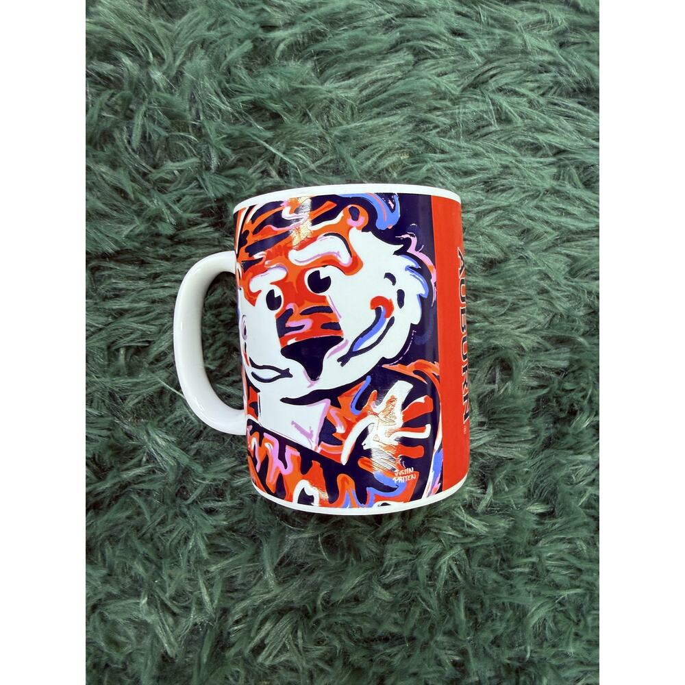 Auburn Tigers NCAA Justin Patten Artistic Mascot Coffee Mug Evergreen Officially